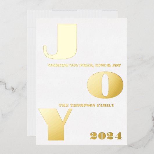 Modern minimaal elegant folie feestdagenkaart (Envelop)