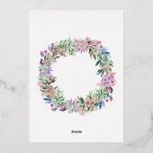 Modern minimaal elegant folie feestdagenkaart (Achterkant)