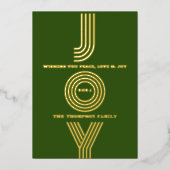 Modern minimaal elegant folie feestdagenkaart (Voorkant)