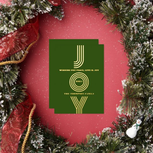 Modern minimaal elegant folie feestdagenkaart (Insitu)