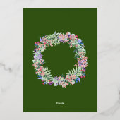 Modern minimaal elegant folie feestdagenkaart (Achterkant)