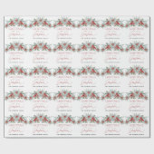 Modern minimaal elegant kerstgroen cadeaupapier (Vlak)