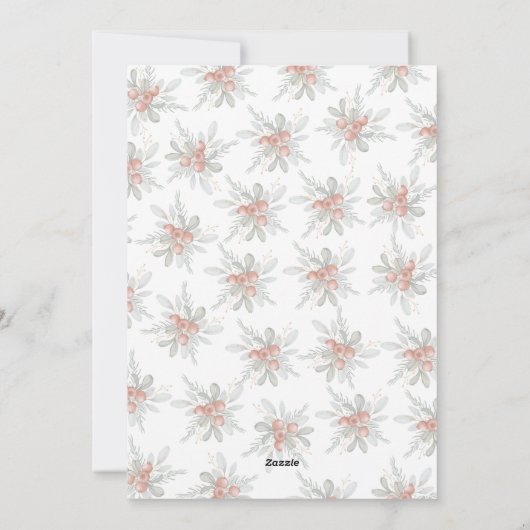 Modern minimaal elegant kerstgroen feestdagenkaart (Achterkant)