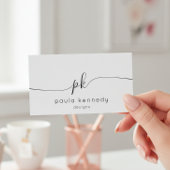 Modern minimaal elegant monogram visitekaartje