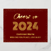 Modern minimaal Elegant Proost Folie Feestdagen Briefkaart (Voorkant)