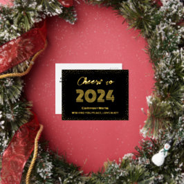 Modern minimaal Elegant Proost Folie Feestdagen Briefkaart