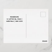 Modern minimaal Elegant Proost Folie Feestdagen Briefkaart (Achterkant)