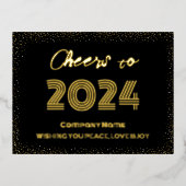 Modern minimaal Elegant Proost Folie Feestdagen Briefkaart (Voorkant)