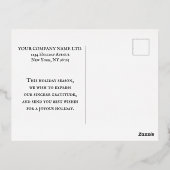 Modern minimaal Elegant Proost Folie Feestdagen Briefkaart (Achterkant)