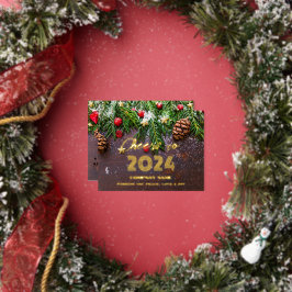 Modern minimaal Elegant Proost Folie Feestdagen Briefkaart