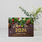 Modern minimaal Elegant Proost Folie Feestdagen Briefkaart (Staand Voorkant)