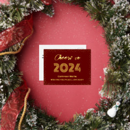 Modern minimaal Elegant Proost Folie Feestdagen Briefkaart