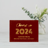 Modern minimaal Elegant Proost Folie Feestdagen Briefkaart (Staand Voorkant)