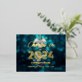 Modern minimaal Elegant Proost Folie Feestdagen Briefkaart (Staand Voorkant)