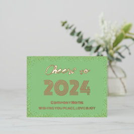 Modern minimaal Elegant Proost Folie Feestdagen Briefkaart