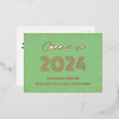 Modern minimaal Elegant Proost Folie Feestdagen Briefkaart (Voorkant / Achterkant)