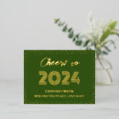 Modern minimaal Elegant Proost Folie Feestdagen Briefkaart (Staand Voorkant)