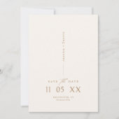 Modern minimaal elegant script Boho Save the Date Kaart (Voorkant)