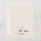 Modern minimaal elegant script Boho Save the Date Kaart (Voorkant)