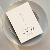 Modern minimaal elegant script Boho Save the Date Kaart