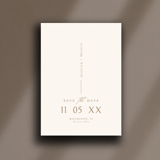 Modern minimaal elegant script Boho Save the Date Kaart