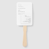Modern minimaal elegant script chique huwelijkspro handwaaier (Voorkant)