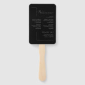 Modern minimaal elegant script chique huwelijkspro handwaaier (Achterkant)