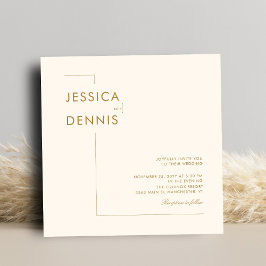 Modern minimaal elegant script koperen vierkante b kaart