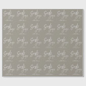 Modern, minimaal elegant script vakantiefoto cadeaupapier (Vlak)