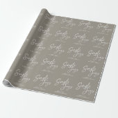 Modern, minimaal elegant script vakantiefoto cadeaupapier (Uitgerold)