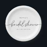 Modern minimaal elegant Vrijgezellenfeest Papieren Bordje<br><div class="desc">Dit is een modern,  minimalistisch bord vrijgezellenfeest papier. Geef de meeste formulering en alle kleuren uit om dit minimale bord van het vrijgezellenfeest aan uw gebeurtenisbehoeften en persoonlijke stijl aan te passen. Selecteer alleen "Bewerken met ontwerpgereedschap" op de werkbalk:)</div>