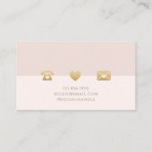 Modern, minimaal en elegant roze duotoon visitekaartje (Achterkant)