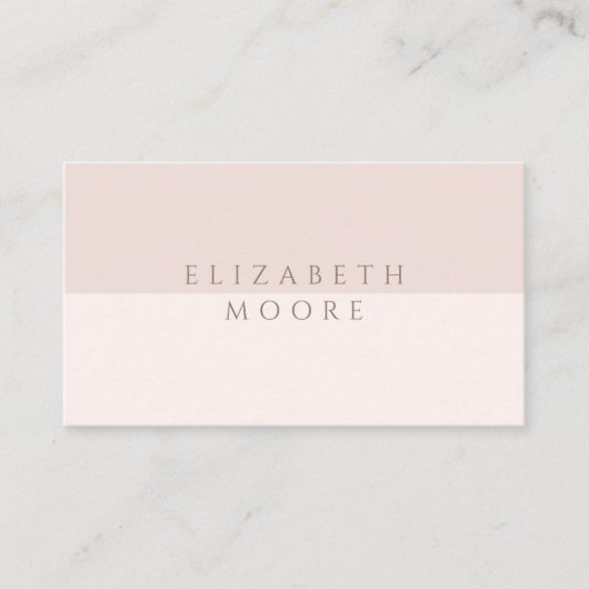 Modern, minimaal en elegant roze duotoon visitekaartje (Voorkant)
