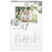 Modern minimaal eucalyptusfotoscript voor waterver kalender (Mar 2027)