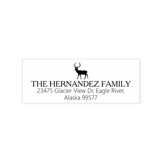 Modern minimaal familie kerst retour adres rubberstempel (Afrduk)