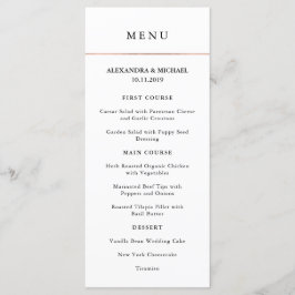 Modern minimaal | Faux Roos Gouden Rand Menu