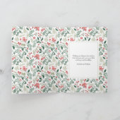 Modern Minimaal Foto Christmas Script Gevouwen Feestdagen Kaart (Binnen)