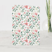 Modern Minimaal Foto Christmas Script Gevouwen Feestdagen Kaart (Achterkant)