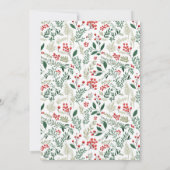 Modern Minimaal Foto Kerstscript Feestdagenkaart (Achterkant)