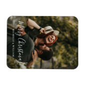 Modern Minimaal Foto Kerstscript Magneet (Horizontaal)