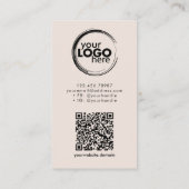 Modern minimaal - Foto Logo QR-code Visitekaartje (Achterkant)
