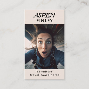 Modern minimaal - Foto Logo QR-code Visitekaartje