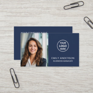 Modern Minimaal Foto Logo QR Professioneel Visitekaartje