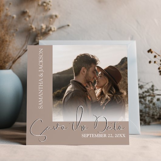 Modern Minimaal Foto | Save The Date