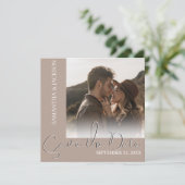 Modern Minimaal Foto | Save The Date (Staand voorkant)