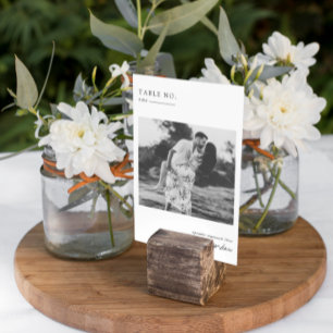 Modern Minimaal Foto   Tafel Nummerkaart Kaart