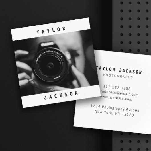 Modern Minimaal Fotograaf Visitekaartje