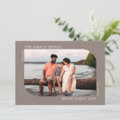 Modern minimaal gebogen Lijst 1 Kerstmis Feestdagenkaart (Staand voorkant)