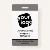    Modern Minimaal Gepersonaliseerd Conference ID  Badge (Voorkant)