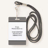    Modern Minimaal Gepersonaliseerd Conference ID  Badge (Achterkant met draagriem)